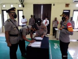 Kapolres Parimo Pimpin Sertijab Kasat Reskrim Dan Kapolsek Parigi