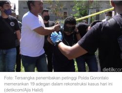 Begini Hasil Rekonstruksi Tahanan Polda Tembak Mati Petinggi Polda Gorontalo