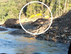 Lokasi PETI di Sungai Tabong Kabupaten Buol Didatangi Polisi, Dua Alat Berat Diamankan 