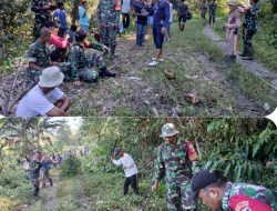 TNI Bersama Masyarakat Melaksanakan Karya Bhakti Jumat Bersih di Sausu