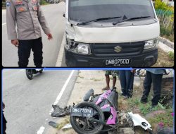 Pengendara Kurang Hati-Hati, Pemotor dan Mobil Carry ‘Adu Banteng’ Satu Orang Meninggal