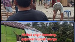 Angin Kencang Terjang Kasimbar, Warga Sigap Bangkit dan Rumah Kembali Diperbaiki