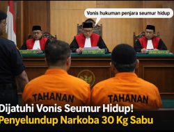 Vonis Seumur Hidup! Penyelundup 30 Kg Sabu di Tolitoli Lolos dari Hukuman Mati